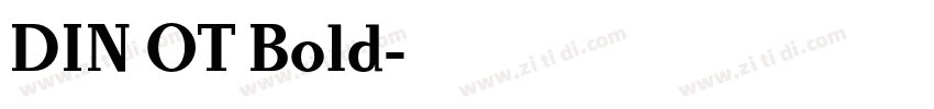 DIN OT Bold字体转换